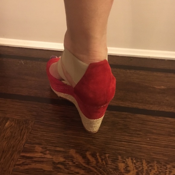 Paloma Barcelo red suede espadrilles shoes - Picture 5 of 6